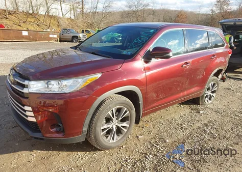 2018 Toyota Highlander Le from USA, damaged, VIN 5TDBZRFH0JS881877